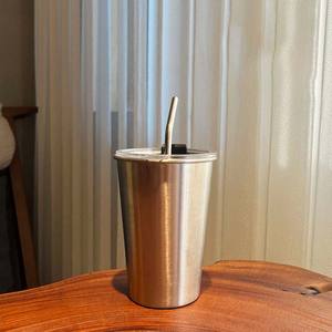 Bière domestique en acier inoxydable 304 de style industriel et anti-goutte thé cupred café tasse portable tasse de paille - Product Image 2