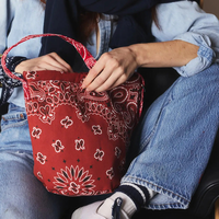 Sac seau bandana imprimé cachemire, sac à bandoulière, sac à main avec sangle amovible pour femme, décontracté, usage quotidien