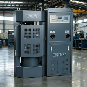 เครื่องทดสอบแรงอัดกึ่งอัตโนมัติ ASTM 2000kN CE สำหรับคอนกรีตแบบลูกบาศก์ ทรงกระบอก และบล็อก พร้อมระบบควบคุมแบบรวม แหล่งจ่ายน้ำมันในตัว แท่นขนาดใหญ่ - Product Image 1