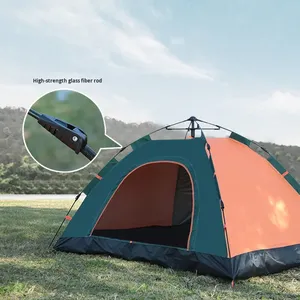 Carpa Automática Extensible para 3-4 Personas, Carpa Plegable Impermeable de Oxford de Apertura Rápida para Exteriores, 200x140x125cm, para Playa, Verano, Campamento - Product Image 4