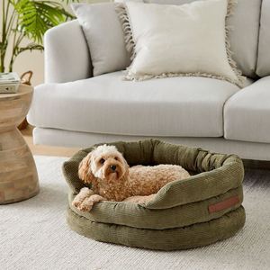 Vente en gros de lits pour animaux de compagnie en velours côtelé de haute qualité, lit rond en forme de beignet pour chiens de petite, moyenne et grande taille - Product Image 1