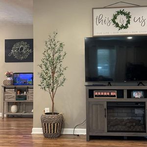 4ft cây nhân tạo trong chậu với khô rêu lụa giả Cây Ô Liu sàn nhà máy cho phòng khách trong nhà trang trại tân gia món quà - Product Image 5