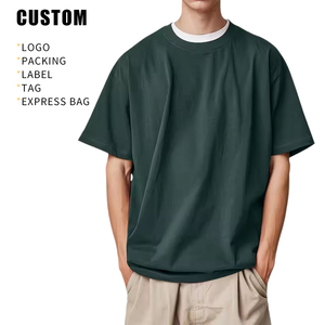 OEM Blank 100% Cotton Vintage Eco-Friendly T-shirt Ringer Oversized <b>Tee</b> High Quality <b>White</b> 220gsm Knitted Fabric Printed Custom - Product Image 3