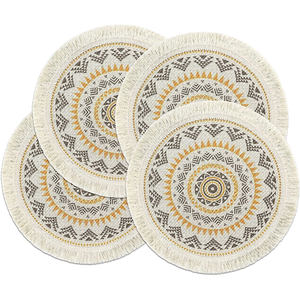 Eco-friendly Natural Reusable Placemats Fashionable Printed Cotton Paper Polyester Durable Waterproof <b>Table</b> Accents for Weddings - Product Image 3