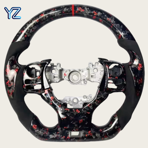 พวงมาลัยคาร์บอนไฟเบอร์แบบฟอร์จ<span class=keywords><strong>ส</strong></span>ีแดง YZ Sport Style <span class=keywords><strong>ส</strong></span>ำหรับ Lexus CT CT200H RX RX200T RX300 RX350 IS300 อะไหล่ตกแต่งภายในรถยนต์ - Product Image 1