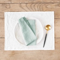 Serviettes de table en tissu bleu clair, serviettes de table en tissu blanc pour Noël, serviettes de table de couleur unie de qualité supérieure pour la décoration de la maison, de l'hôtel et des banquets