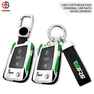 Carcasa de llave para Skoda Octavia A7 <span class=keywords><strong>Seat</strong></span> <span class=keywords><strong>Leon</strong></span> <span class=keywords><strong>2023</strong></span> nueva moda deportes ABS TPU funda de llave de control remoto de coche funda de bolsa accesorios Fob - Product Image 3