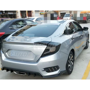 Pour Honda Civic 10ème génération Édition Combustion 2016-2020 Kit carrosserie diffuseur de pare-chocs arrière et garniture de sortie d'échappement arrière - Product Image 6