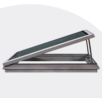 Fenêtre de toit électrique en alliage d'aluminium, double vitrage, à rupture de pont thermique, écoénergétique, ventilée, moderne, pour extérieur