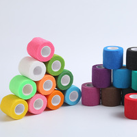 Bande de compression élastique auto-adhésive respirante en non-tissé pour poignet, cheville, genou – Soin et soutien sportifs en extérieur (en rouleau)