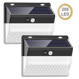 Lampada Solare LED IP65 <span class=keywords><strong>da</strong></span> <span class=keywords><strong>Esterno</strong></span> per Giardino 100LED Wireless con Sensore di Movimento PIR Luce Stradale 6000K Luce Diurna Montaggio a Parete - Product Image 3