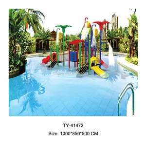 Kids aqua sports games Water Park splash spray Equipment Fiberglass transparent tube Slides