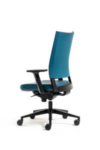 Fauteuil moderne VAGHI IXSIL, design moderne, siège pivotant réglable, hauteur du siège réglable, accoudoirs en polyamide, tissu, dossier moyen, soutien lombaire - Product Image 2