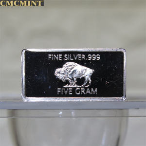 Großhandel Metall münze 5 gramm Buffalo Bar Bullion Custom Challenge Münzen - Product Image 2
