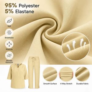 Tenues médicales <span class=keywords><strong>TikTok</strong></span>, ensembles de blouses d'hôpital, uniformes unisexes pour infirmières, vêtements de travail sur mesure pour médecins, polyester Dobby, impression personnalisée de haute qualité - Product Image 2