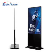 Afficheur publicitaire numérique Android 13 4K de 55 pouces avec haut-parleur intégré, Wi-Fi, écran tactile sur pied pour intérieur et commerce