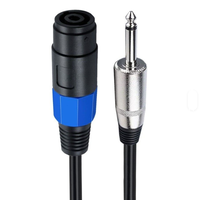 Nouveau connecteur audio mono nickelé de 6,35 mm pour microphone de téléphone et instrument de musique, vente en gros