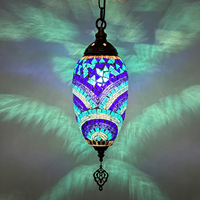 Luminaire LED en mosaïque turque exotique, fait main en fer et verre, couleur personnalisée pour bar, couloir, entrée, restaurant, club de luxe, décoration