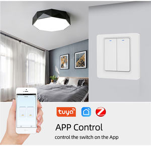 LangYeao kontrol aplikasi jarak jauh ZigBee Tuya tipe 86, sakelar kunci dinding lampu klik pintar Google Home 1/2/3 Gang - Product Image 4