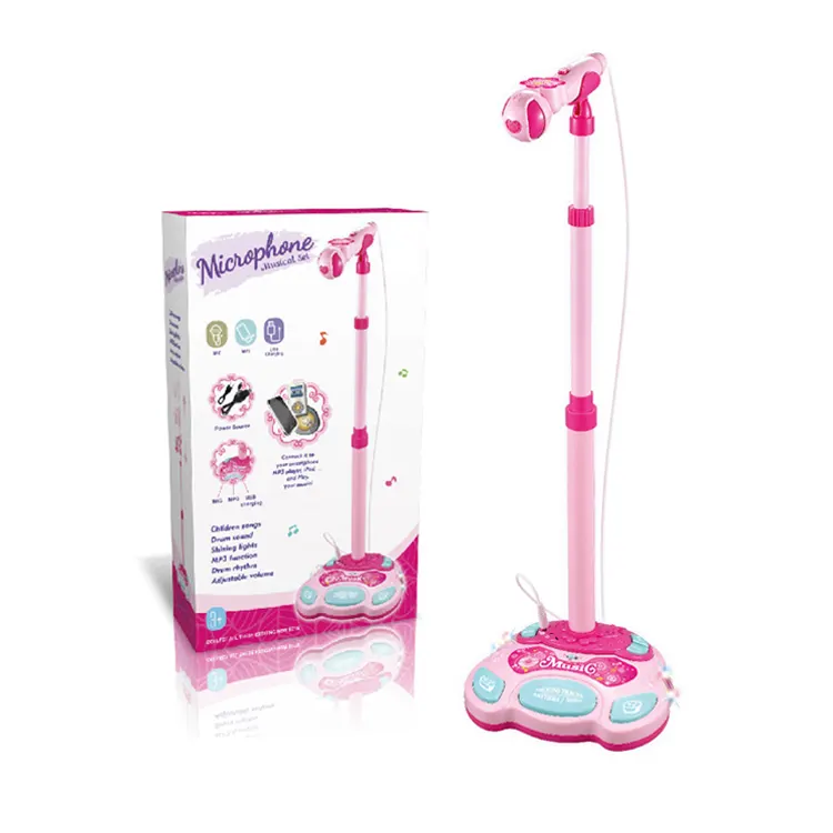 Supporto regolabile per bambini Karaoke Machine lettore MP3 Karaoke microfono musica giocattolo per bambini