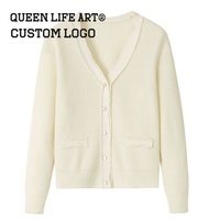 Ensemble tricoté douillet personnalisé Verdant Strokes pour femme, ensemble pull et robe longue épaisse en fibres chimiques, fabricant OEM