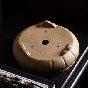 Maceta de Bonsái Zisha con Forma de Loto, Estilo Antiguo Ming Qing, Maceta Hortícola - Product Image 3