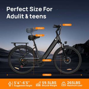 Cheap 26 Inch 350W Rear Hub <strong>Motor</strong> Electronic <strong>Girl</strong> Woman Step Through Electric City Bicycle with NFC USA Eu Warehouse - Product Image 6
