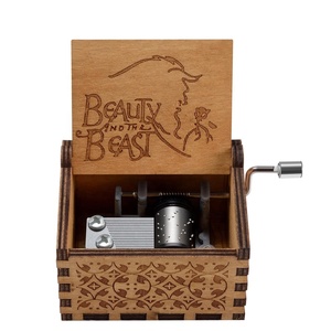 Custom <strong>Gifts</strong> Wooden Handicrafts Christmas Toy Music Box Christmas Decorations Moving Wooden Music Box Wood Music Box - Product Image 5