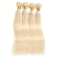 Rambut Manusia Pirang 613, Mentah, Virgin, Double Drawn, Lurus, Body Wave, Bundel 100g, Vendor Rambut Grosir China