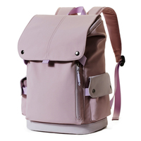Sac à dos personnalisé avec logo, blocs de couleur, imperméable, pour ordinateur portable, grande capacité, décontracté, pour les trajets quotidiens