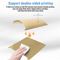 Plaque de construction en acier flexible texturé PEI double face 370x370mm - Retrait facile des impressions pour imprimante 3D PLA/PETG/ABS/NYLON/TPU