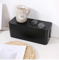 Boîte de rangement pour câbles, organiseur de fils d'alimentation domestique, cache-câbles pour ordinateur et chargeur