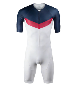 Jersey de Ciclismo de Compresión Unisex al por Mayor OEM, Traje de Triatlón Personalizado de Manga Corta para Natación, Ciclismo y Carrera para Atletas - Product Image 2