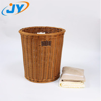 Panier à linge en rotin plastique pour chambre d'hôtel, panier de rangement tissé pour la maison avec haute visibilité pour les vêtements sales