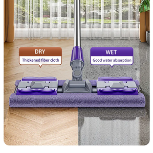 YOSHI 2025 bâton <span class=keywords><strong>de</strong></span> vadrouille extensible facile à mouiller et à sécher esd salle blanche vadrouille en microfibres à long manche nettoyage des sols à sec vadrouilles plates - Product Image 5
