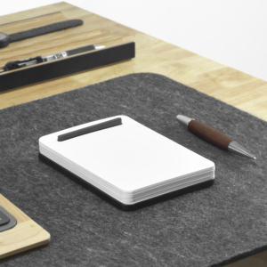 Samdi Op Maat Gemaakt Eenvoudig Zwart Aluminium Notitieblok Plakbriefje Kaarthouder Gepersonaliseerd Kantoorpapier Voor Kantoormeubilair - Product Image 1