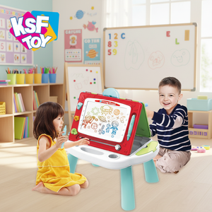 DIY Farbmalerei Abwischbare Magnetische Schreibtafel Doppelseitiger Kunststoff Kinder-Zeichentisch KSF Marke - Product Image 5