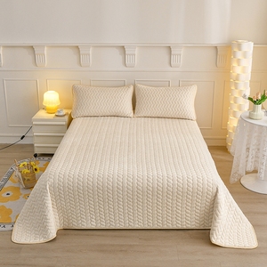 ODM/OEM <span class=keywords><strong>copriletto</strong></span> in velluto di latte caldo <span class=keywords><strong>copriletto</strong></span> in cotone imbottito con <span class=keywords><strong>copriletto</strong></span> in pile bianco color regina e crema per bambini per l'inverno - Product Image 1