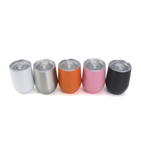 Vente en gros en acier inoxydable 6oz gobelet à vin et à bière en forme d'oeuf gobelets à double paroi pour enfants