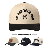 Casquette de baseball tendance, respirante, de bonne qualité, écologique et durable, avec broderie de monogramme en forme de lettre, maintien de la forme, prête à l'emploi (RTS)