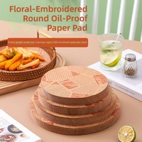 Papier sulfurisé rond absorbant l'huile pour plateau à pizza, feuille de qualité alimentaire pour la cuisson commerciale et les snacks frits en cuisine