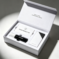 Boîte cadeau en carton rigide écologique personnalisée avec logo, boîte en papier magnétique avec dorure à chaud pour l'emballage de perruques et de cosmétiques