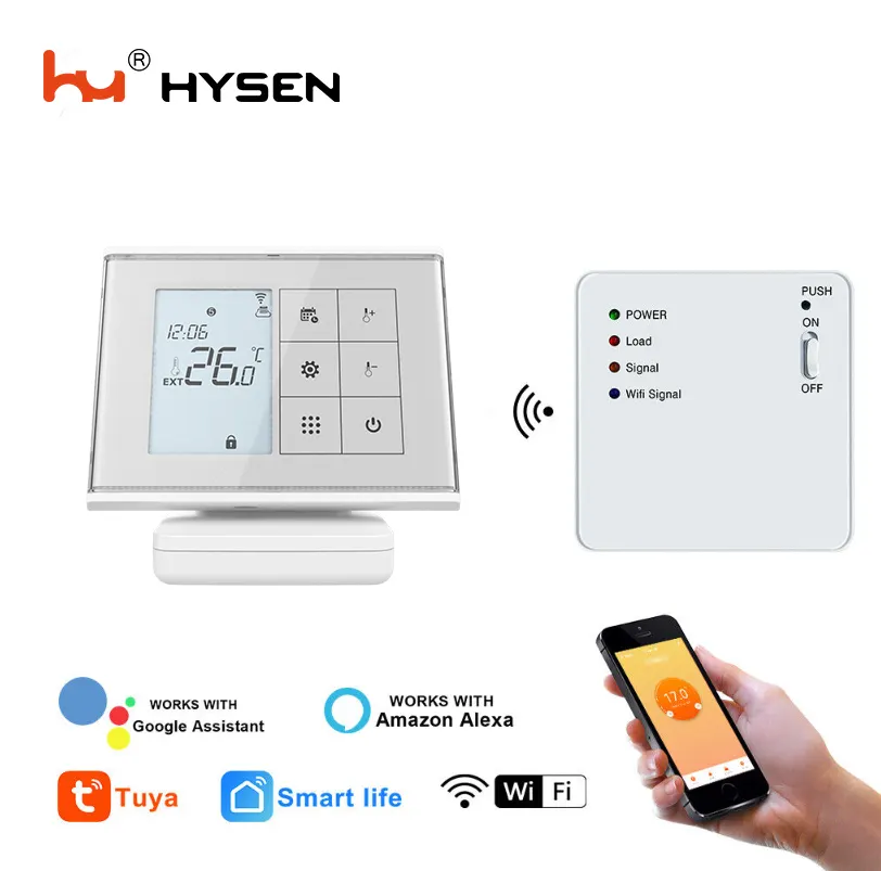 HY010 RF termostato inalámbrico calefacción por suelo radiante vida inteligente hogar WiFi control remoto inalámbrico calefacción para caldera de gas calefacción 3A