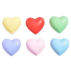 T997 PU rebote lento Squishy Squeeze Heart Macaron llavero accesorio juguete para niños