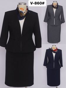 Costume de bureau de haute qualité pour femmes d'affaires, costume trois pièces, tenue formelle élégante pour femmes grandes tailles - Product Image 2