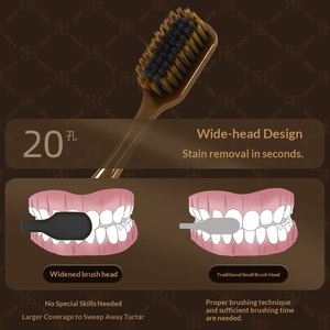 6-piece Gift Box Best-selling <b>Light</b> Luxury HK-1105 Toothbrush Home Use Ultra-fine Neutral Bristles Adult Wide Head High-value - Product Image 3