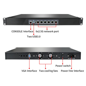 ไฟร์วอลล์แบบติดตั้งบนแร็ค 1U ของโรงงาน BKHD 6 LAN 2 5G Intel I226V J5005 N5105 Core i3 i5 i7 อุปกรณ์เครือข่าย กล่องเราเตอร์ - Product Image 5