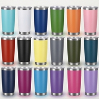 Gobelet personnalisé en acier inoxydable de 20 oz tasse de voyage sous vide à double paroi avec logo bouteille de gobelet à café pour le travail tasses en métal isolées