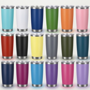 Personalizzato 20 oz in acciaio inox Tumbler doppia parete vuoto da viaggio tazza con Logo caffè bicchiere bottiglia per lavoro isolato tazze di <span class=keywords><strong>metallo</strong></span> - Product Image 3