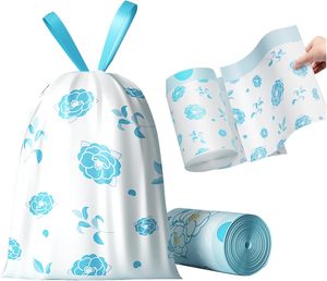 Huamaohengchun Drawstring Tear-Free Separated Plastic Can Liner for Bathroom Office Home Bedroom <b>Small</b> Garbage <b>Basket</b> Bags - Product Image 1